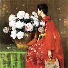 William Merritt Chase - Peonies painting